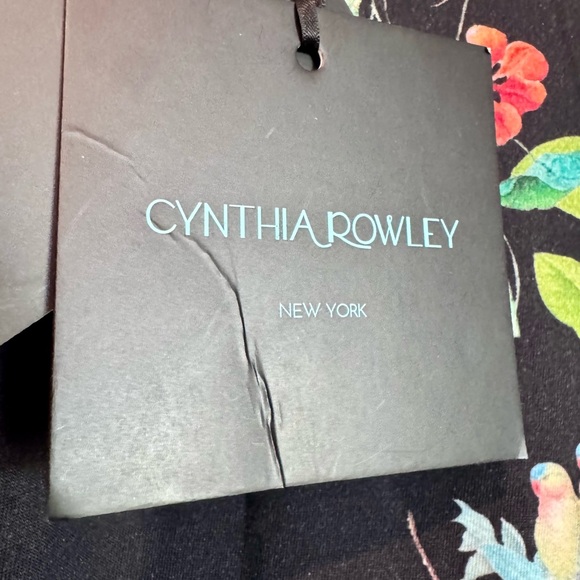 NWT Cynthia Rowley Botanical Tee Floral Black Dress 100% Cotton - XL - $198 Rtl - Picture 8 of 12